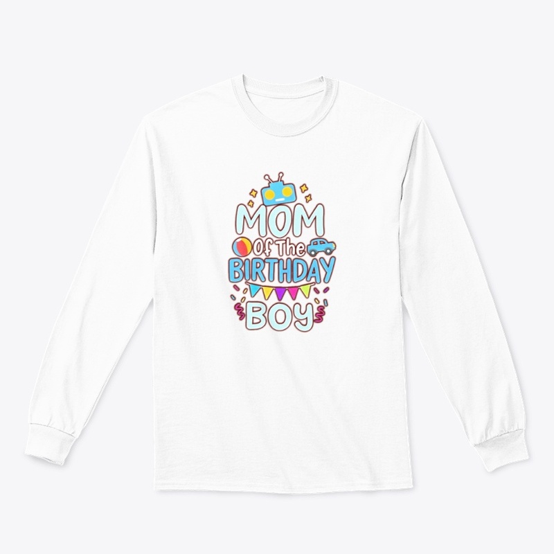 Mom of the Birthday tshirt graphic