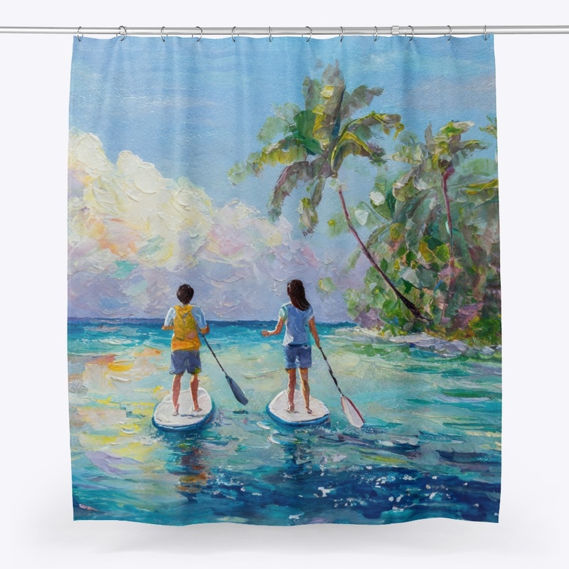 Tropical Paddle Boarding Adventure Art