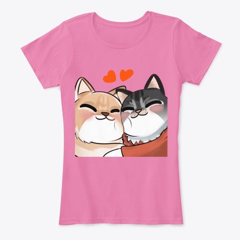 Alvin Kitty Hugging   Women's Tee True Pink Maglietta Front