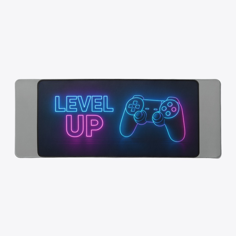 Level Up – Gaming Desk Mat