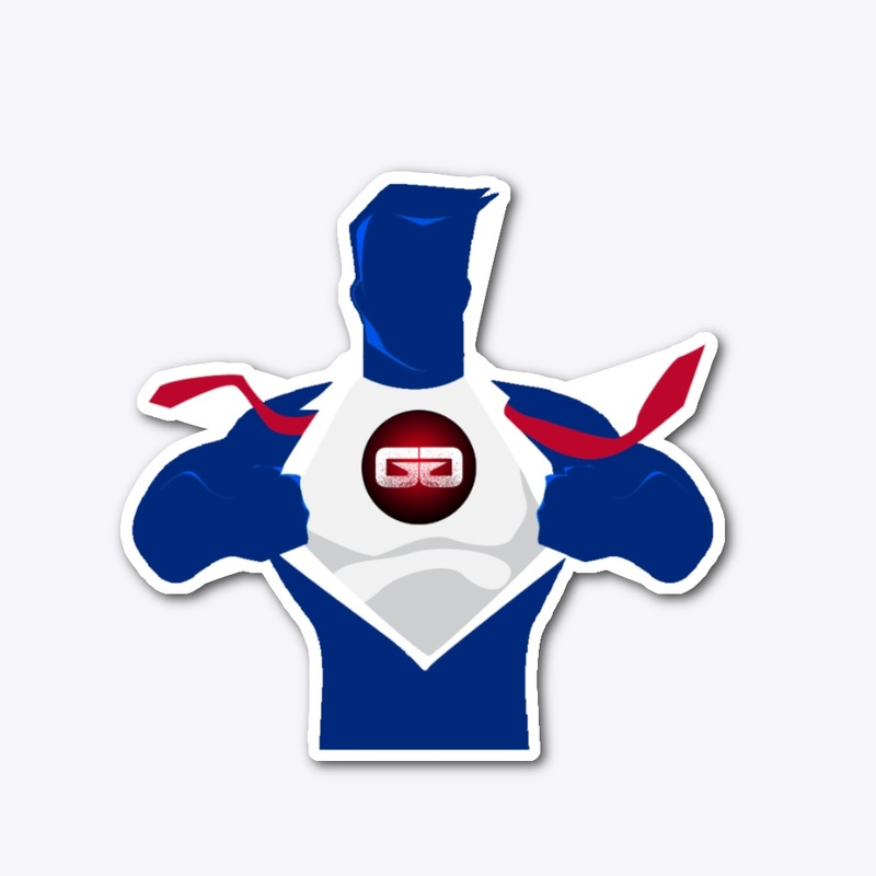 GEEGZ DIE CUT STICKER BLUE