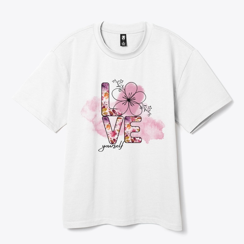 Love Yourself Floral Watercolor Art