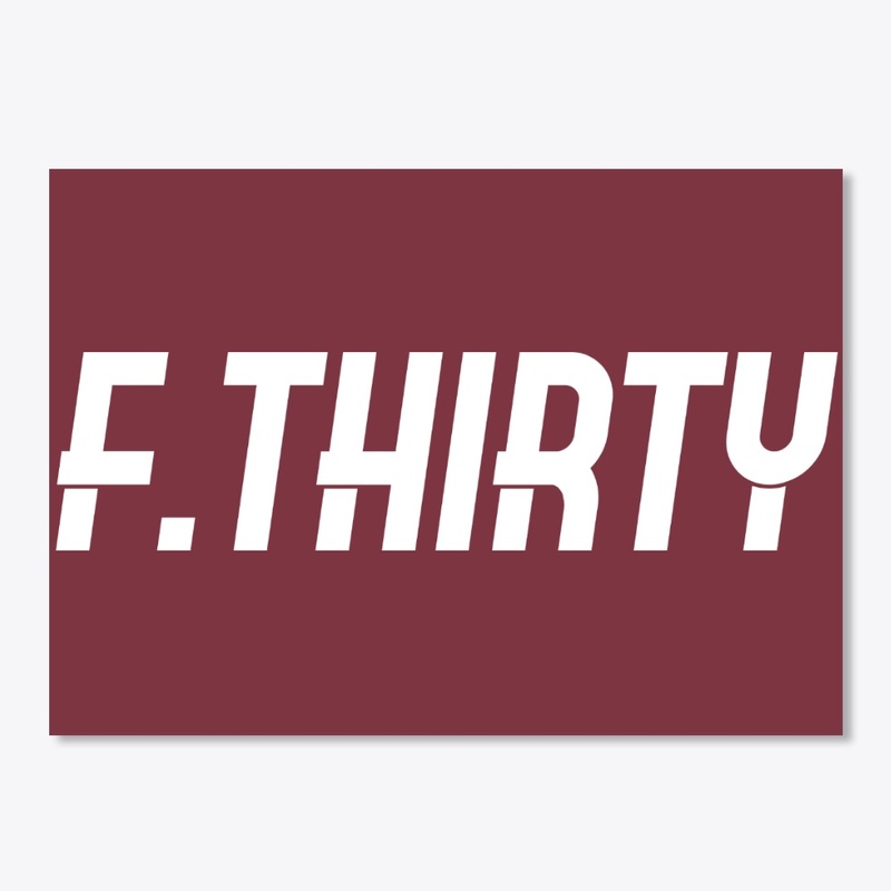 White F.THIRTY Decal