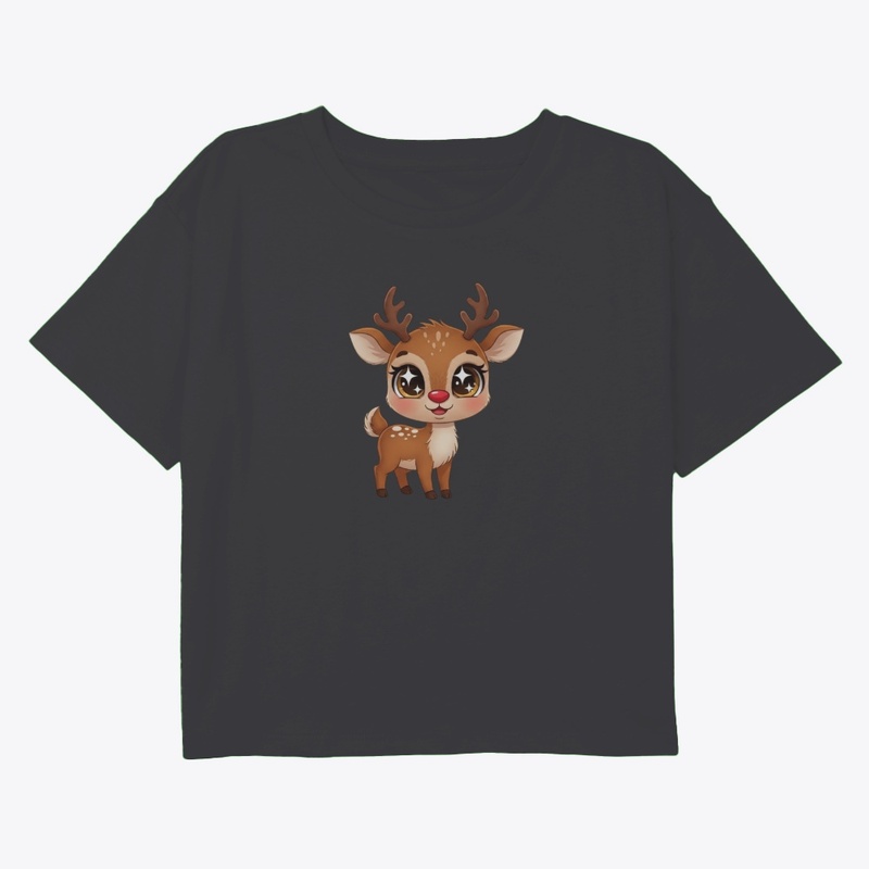 Adorable Red Nose Fawn Christmas T-Shirt
