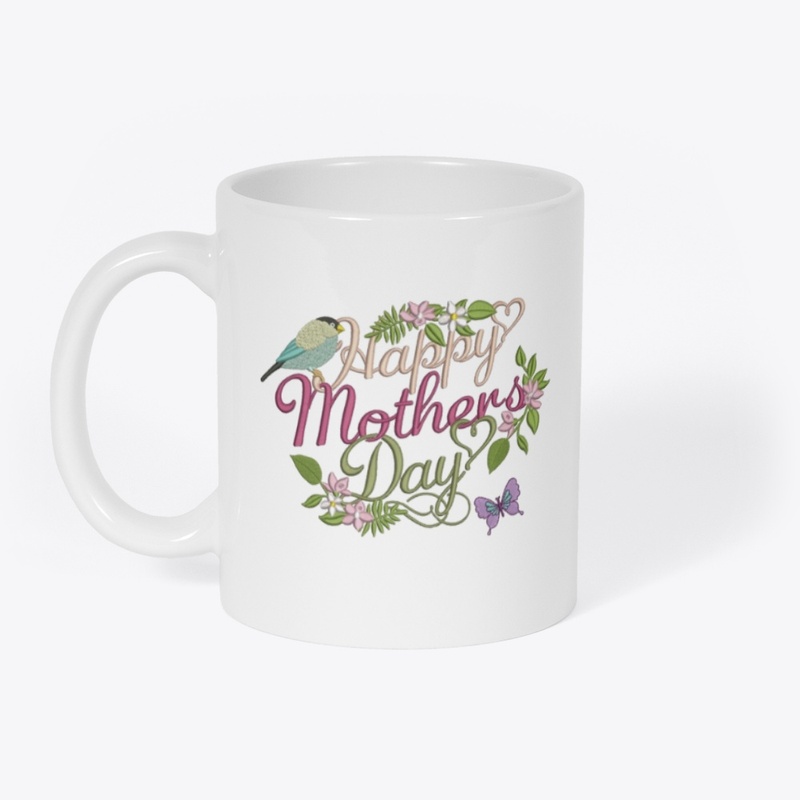 Happy mother's Day with cute bird