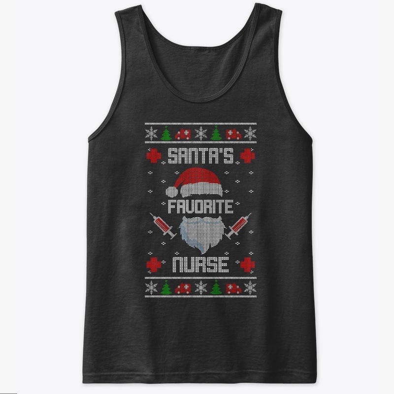 Funny Santa's Favorite Nurse Ugly Shirt