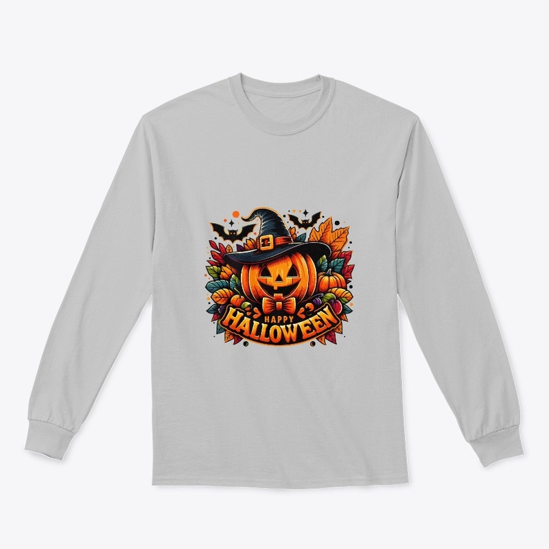 Halloween Pumpkin and Flowers T-Shirt