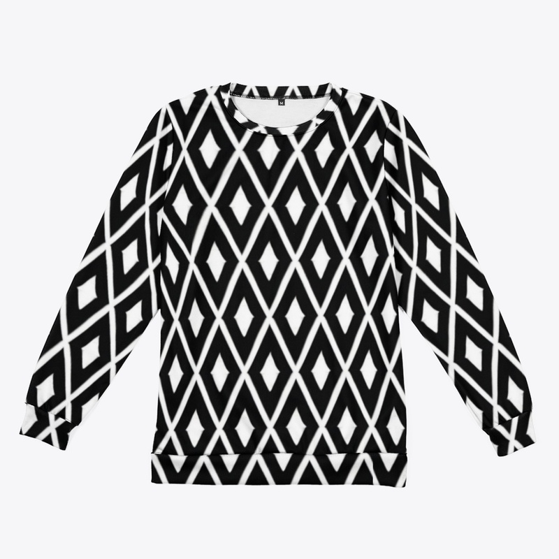 Black and White Rhombus Sweatshirt
