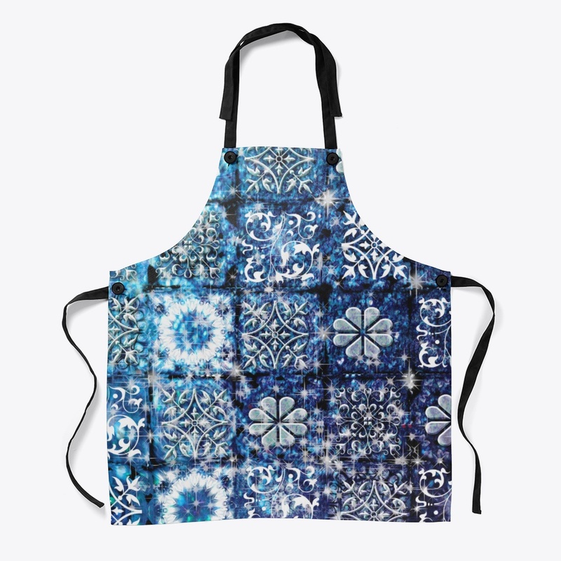Blue Ice Crystals Motif