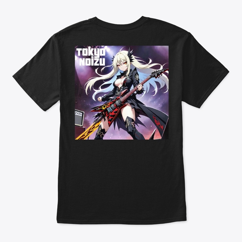 Japanese Anime Metal Guitarist Backprint