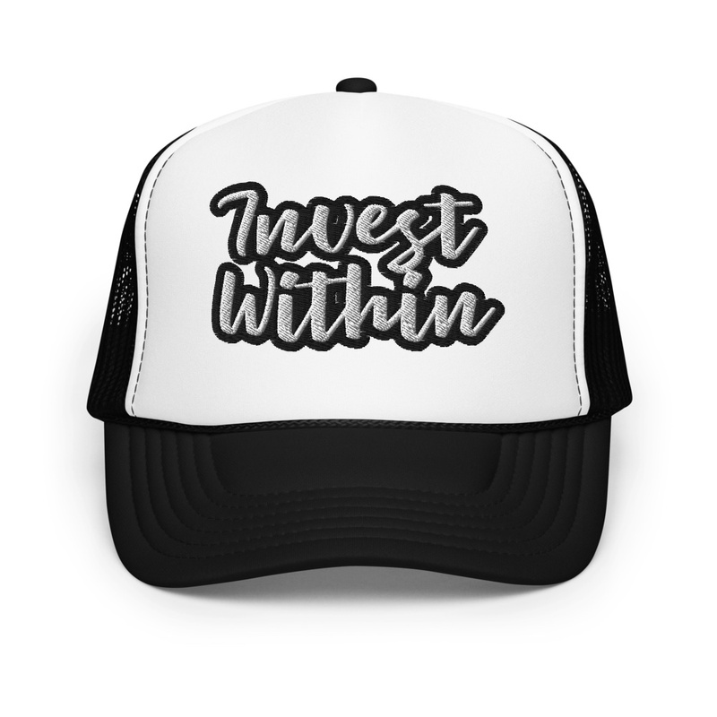Black/ White Invest Within hat