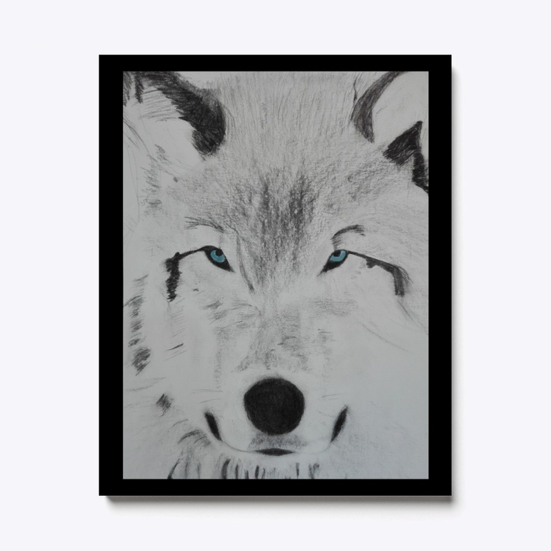 Blue eyed wolf