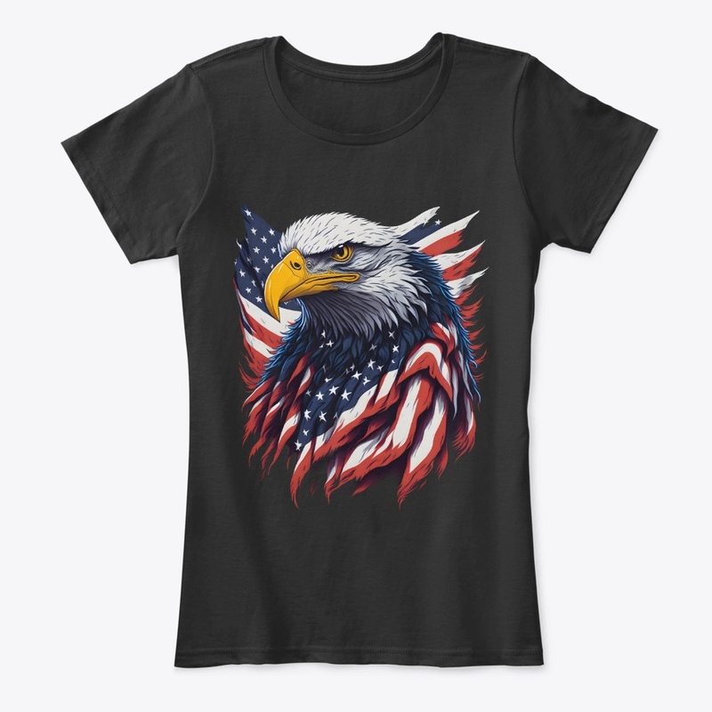 The Bald Eagle With Stars and Stripes