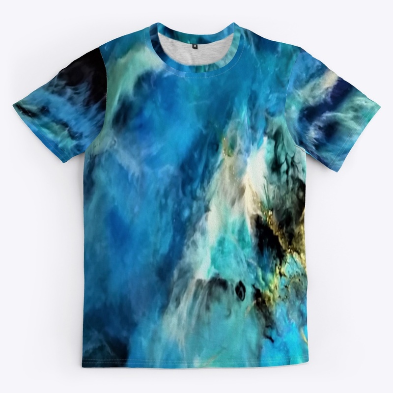 Blue  and Gold Resin