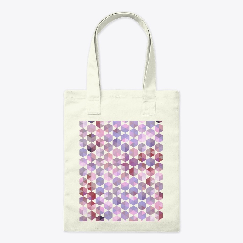 Abstract transparent pink hexagon