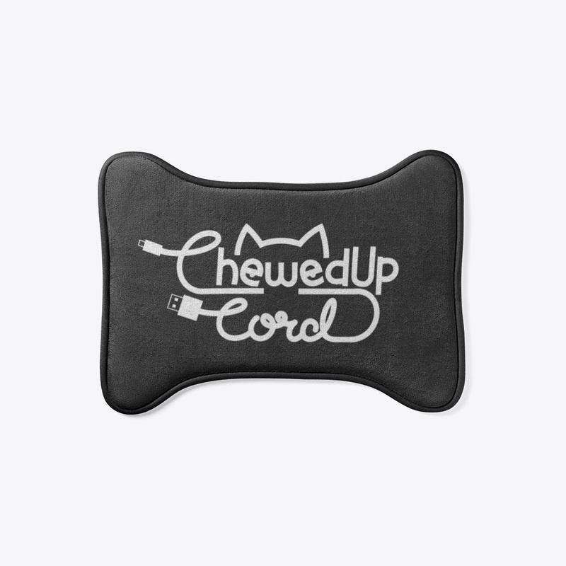 Chewed Up Cord Logo in White