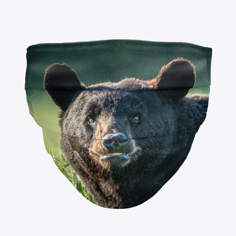 "Bruno" the black bear - cloth face mask