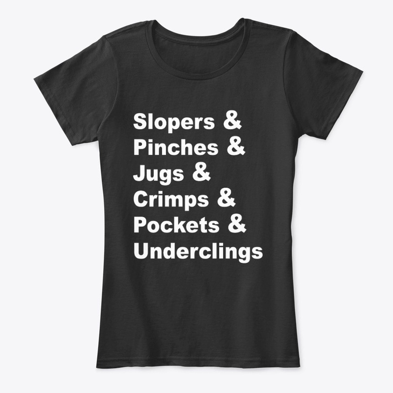 Rock Climbing Words on Color