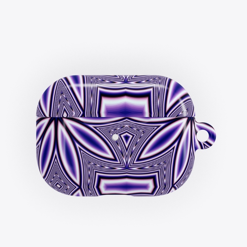 Blue Fractal Flower Pattern