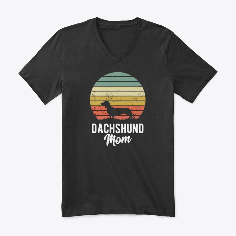 Dachshund Mom Retro Sunset Dog Lover