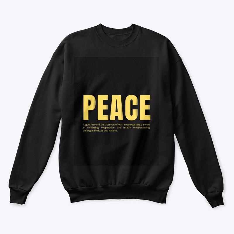 Stylish Black ‘PEACE’ T Shirt 