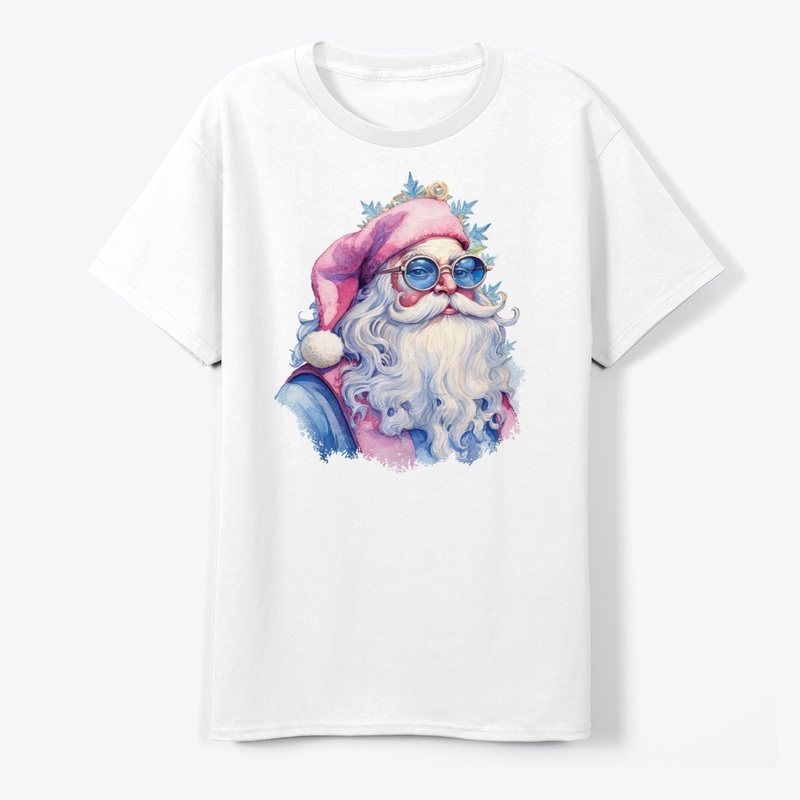 Christmas Hipster Santa with Sunglasses