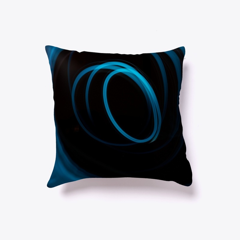 Black and Blue Swirl Abstract