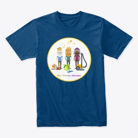 We Three Cleans Epiphany Christmas Shirt Cool Blue T-Shirt Front