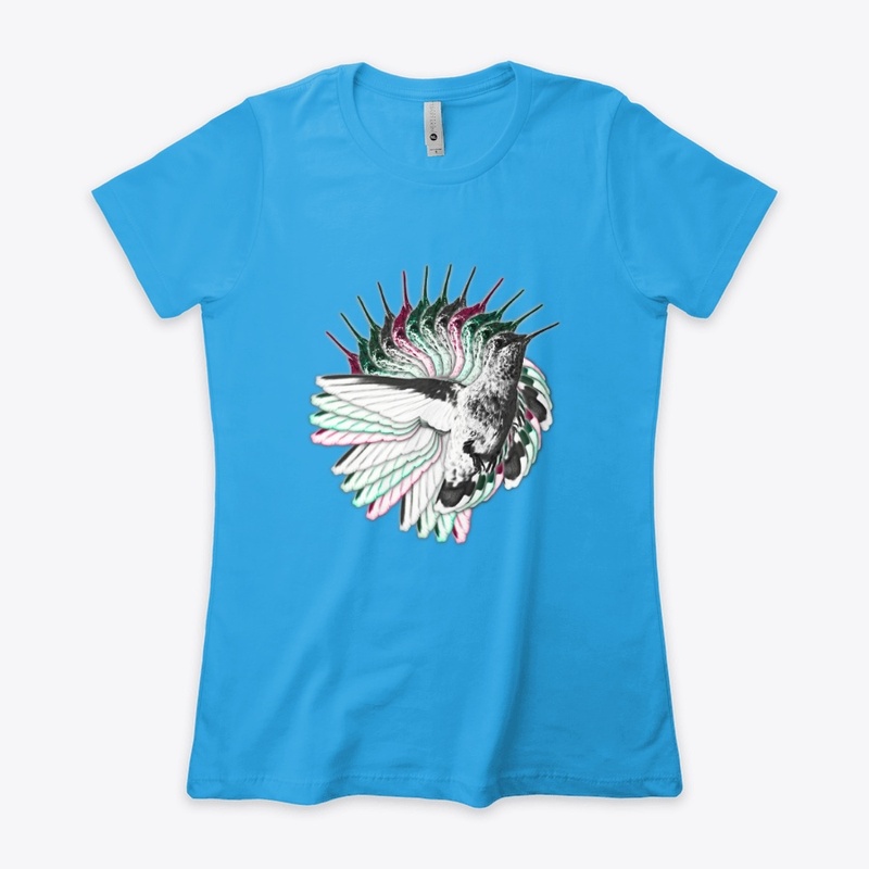Women's Hummingbird Swirl Design
