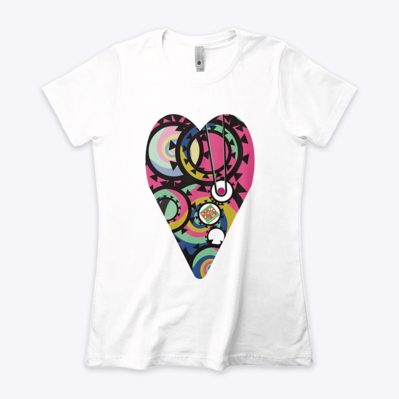 Skeleton Heart Gears Pink