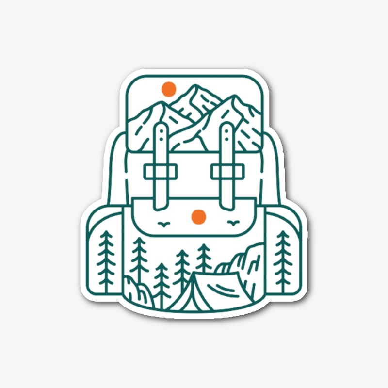 Backpacking through wilderness merch