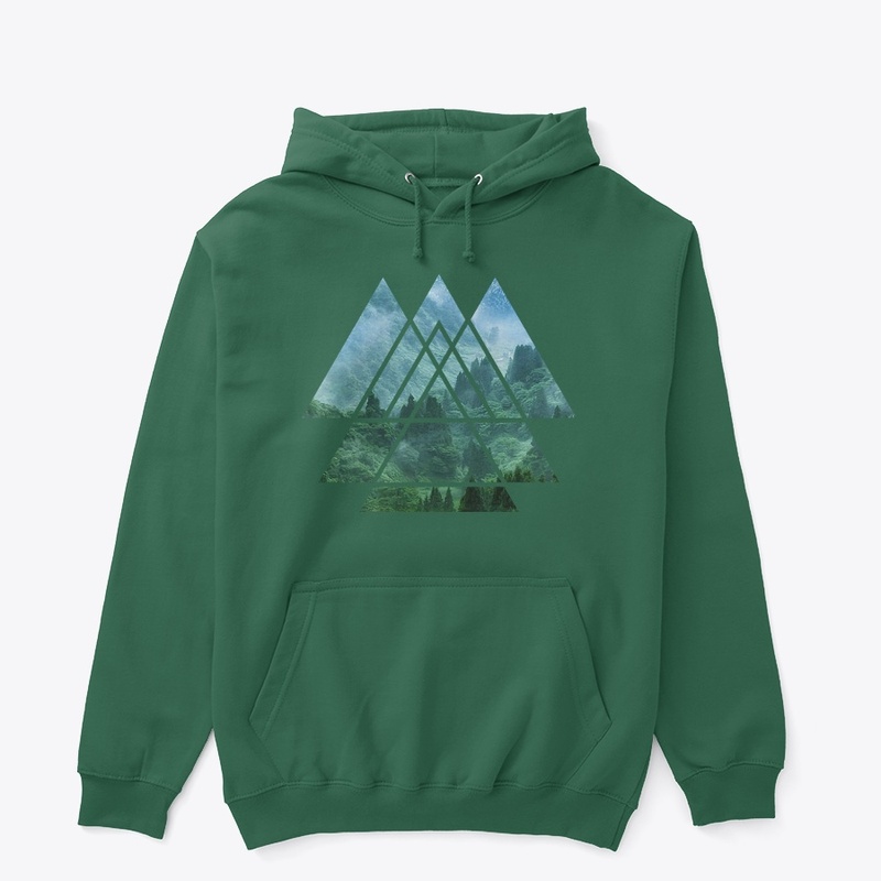 Sacred Geometry Triangles - Misty Forest