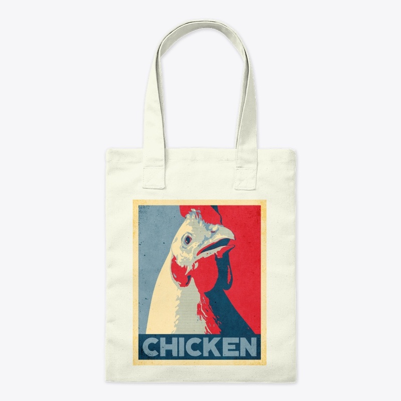 Cool Chicken Propaganda Poster Style