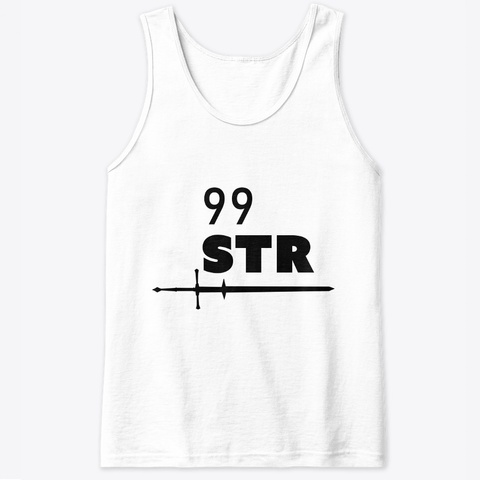 99 Str Tank Top (White) White T-Shirt Front