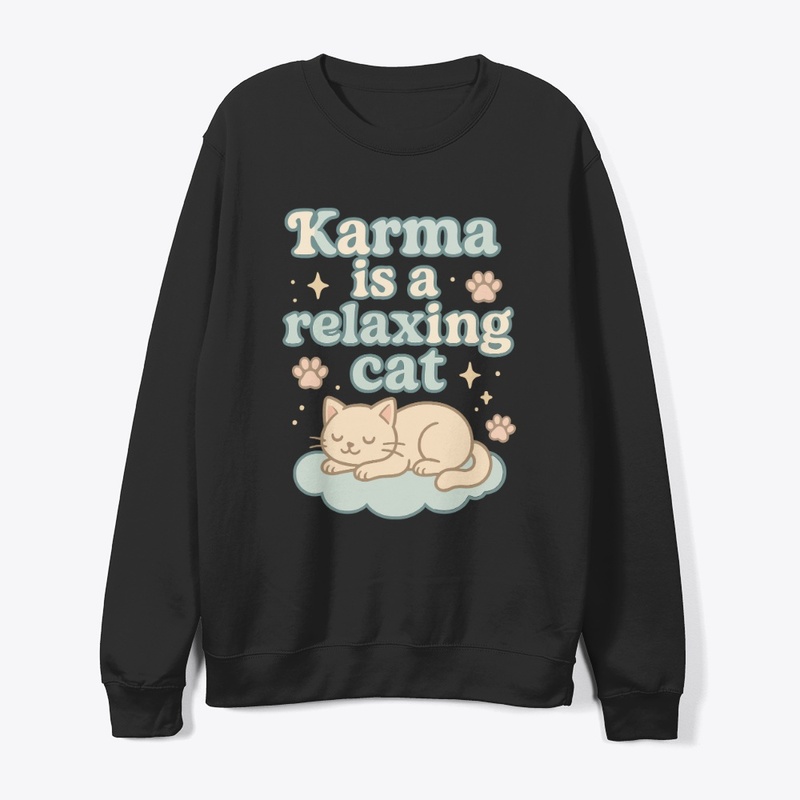 Karma Is a Relaxing Cat Vintage Gift