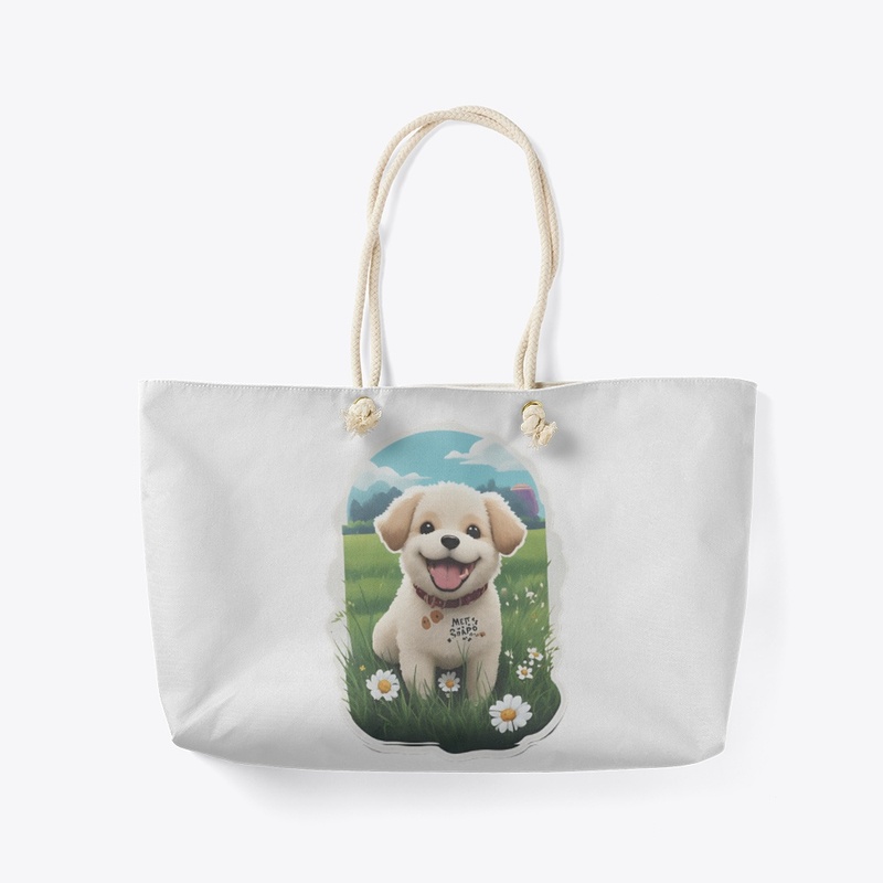 Cute dog in a garden