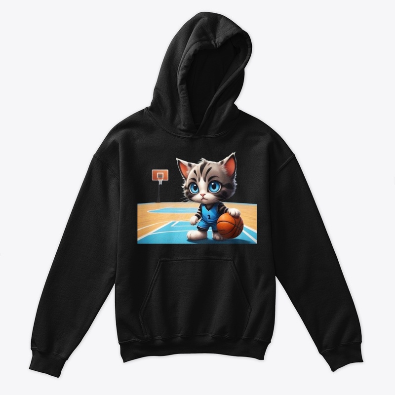Cat Basketball Tee Design