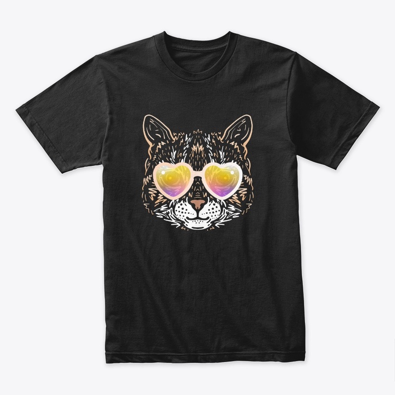 Cute Cat in Sunglasses (Colored+sg05)