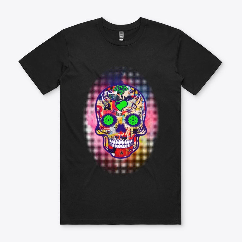 Colorful skull scrap paper