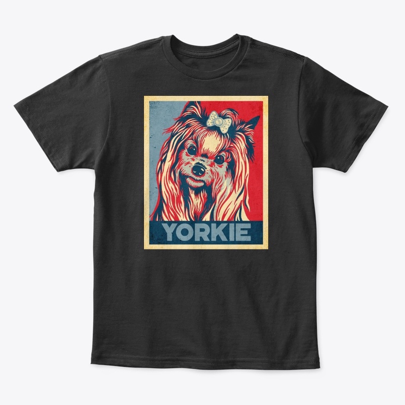 Cool Yorkie Propaganda Poster Style