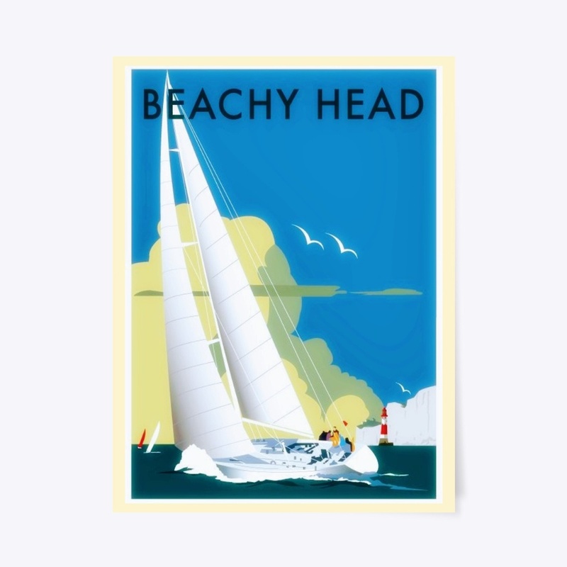 Beachy Head Vintage Travel Poster