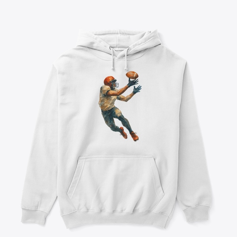 Watercolor Football Catch Art