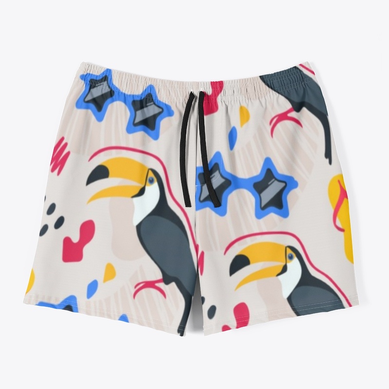 Tropicool Toucan Men's Swim Trunks