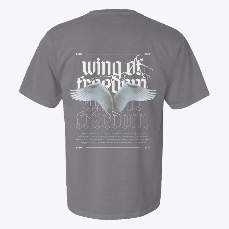 ROllNECK tshirt wings of fear 