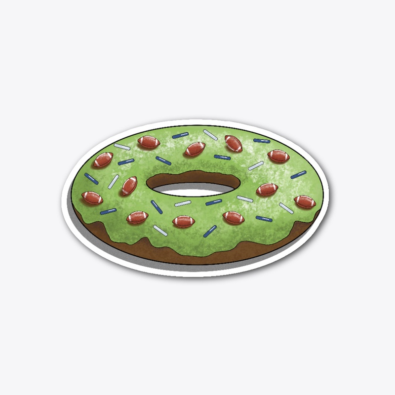 Football donut with football sprinkles 