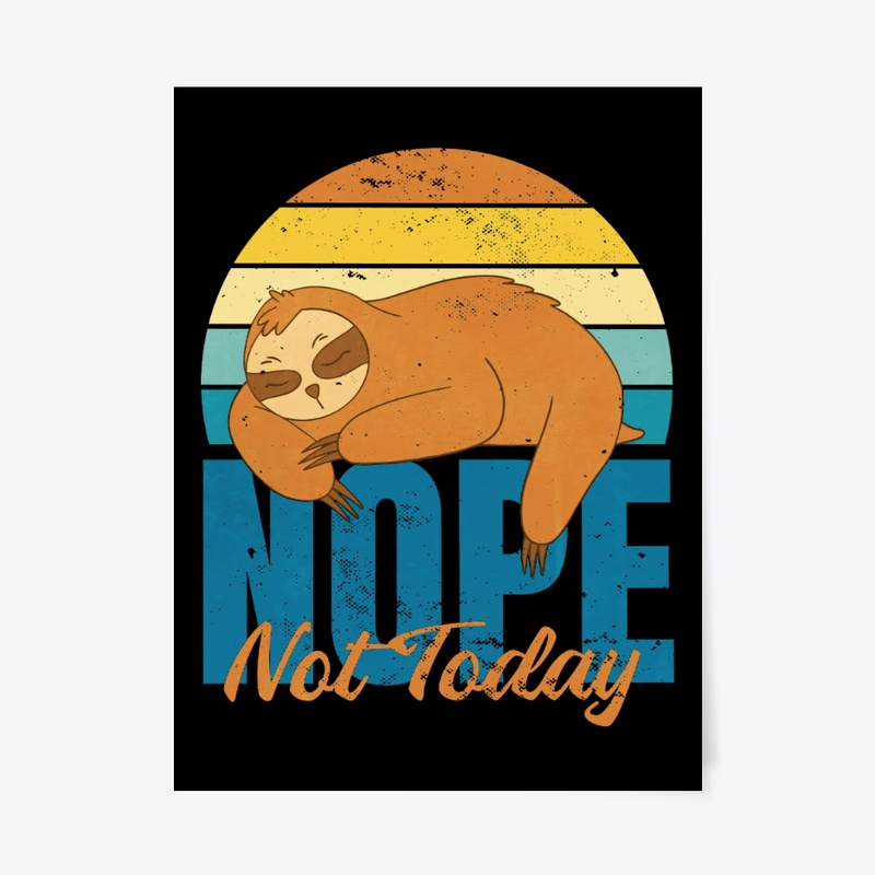Sleeping Sloth, Retro Sunset