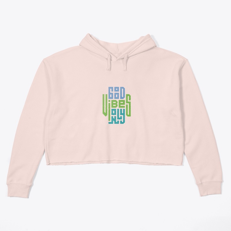 Good Vibes Only Crop Hoodie