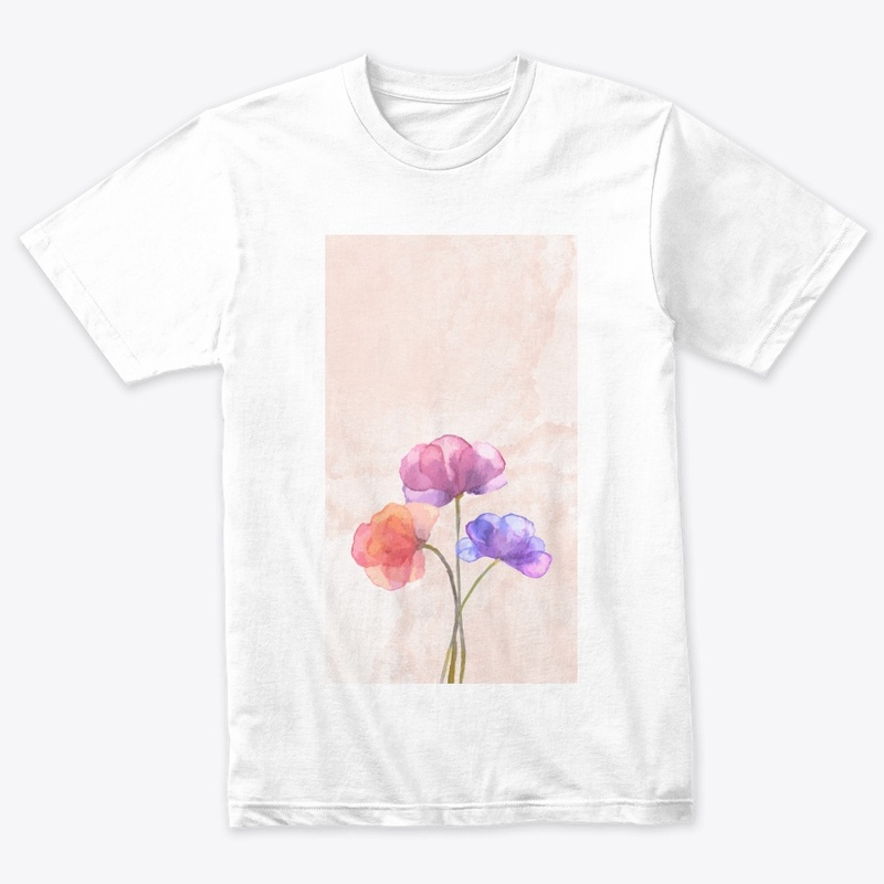 Aesthetic Warm Poppy Flower T-shirt