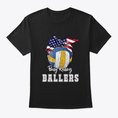Volly Ball Black T-Shirt Front