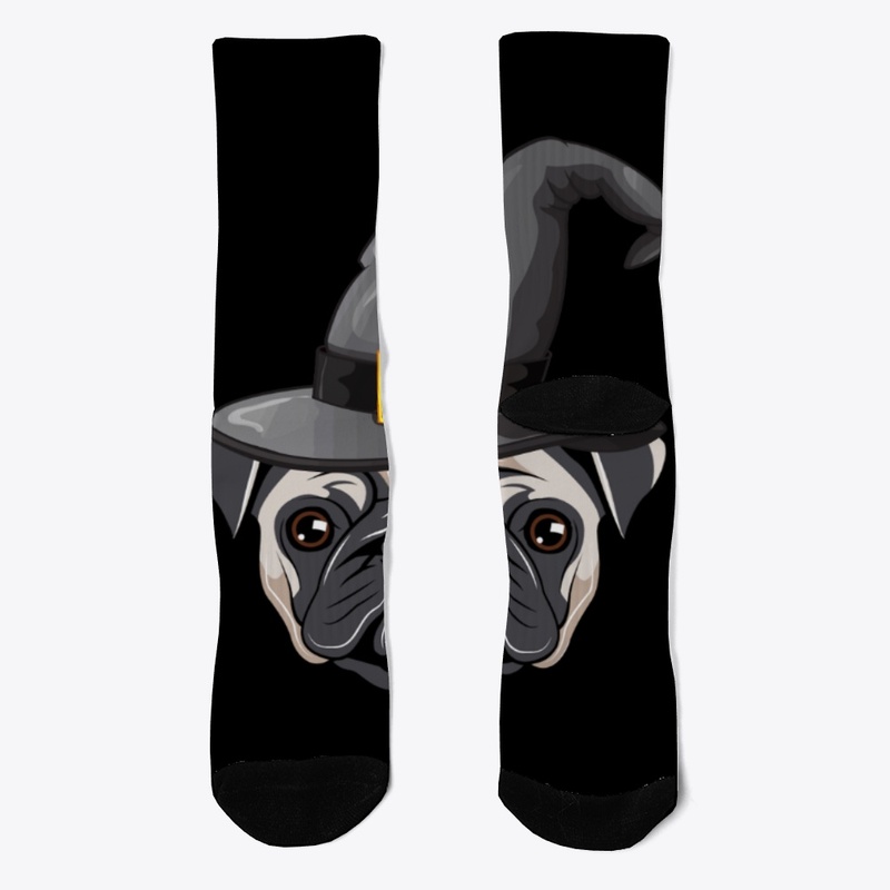 Pug Warlock Hat Halloween Slim Fit Dog